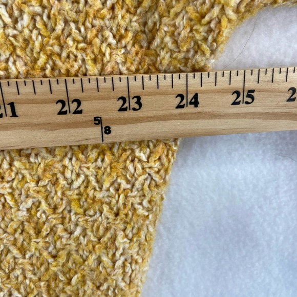 Anthropologie Angel of the North Yellow Open Front Cardigan Sz Large - Picture 5 of 8